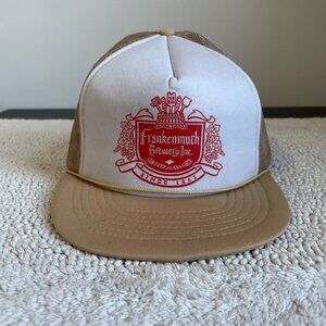 Vintage Frankenmuth Brewery Mesh Snapback Rope Trucker Hat OSFA Two Tone Beer